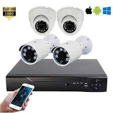 Kit de 4 cameras( 2 interne et 2 externe) Surveillance Wifi+ NVR