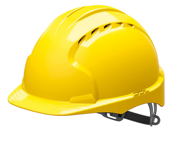 Casque de sécurité jaune sans jugulaire