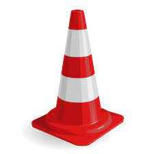 Cone de signalisation plastique 1m