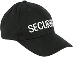 Casquette de sécurité gardien noire pm