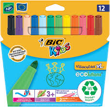 Feutre de couleur marque Bic GM (12pcs)