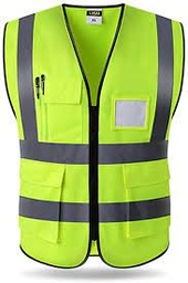 Gilet fluo avec fermeture (jaune et orange)