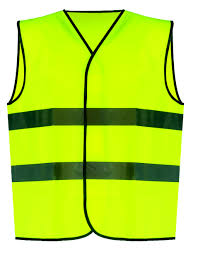 Gilet fluo avec bande noire